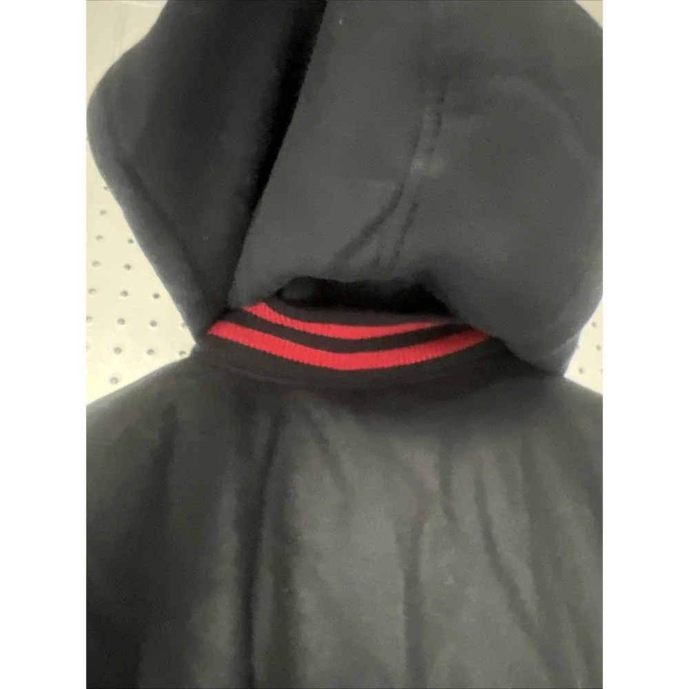 CSG Champs Sports Gear Men Size 2XL, Lettermans‎ Jacket Look Black /Red Hooded